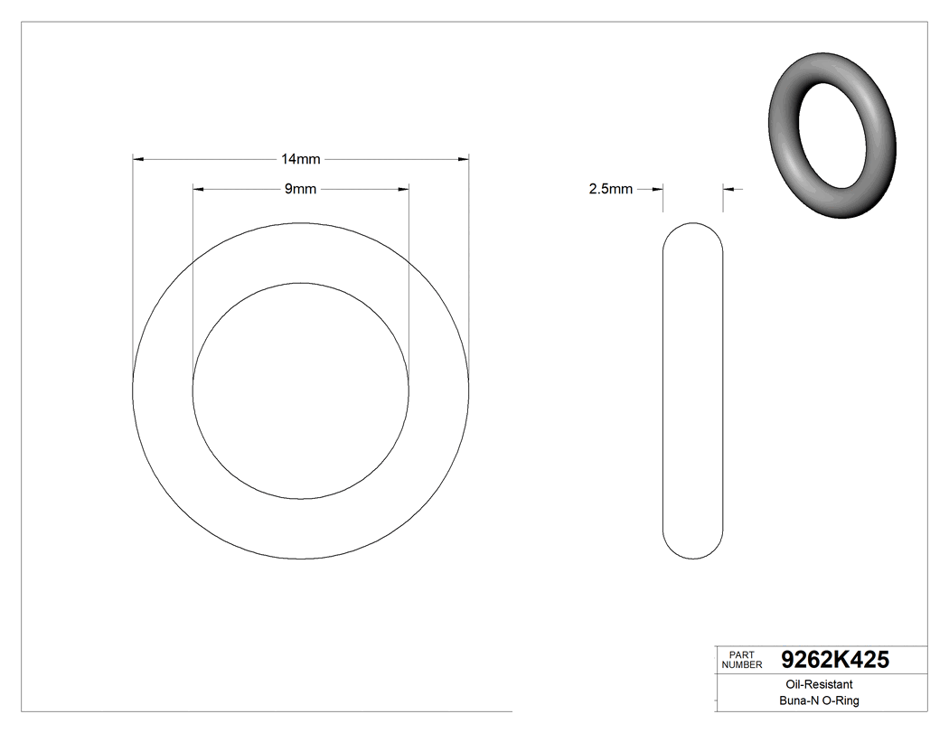 Technical drawing - 9262K425